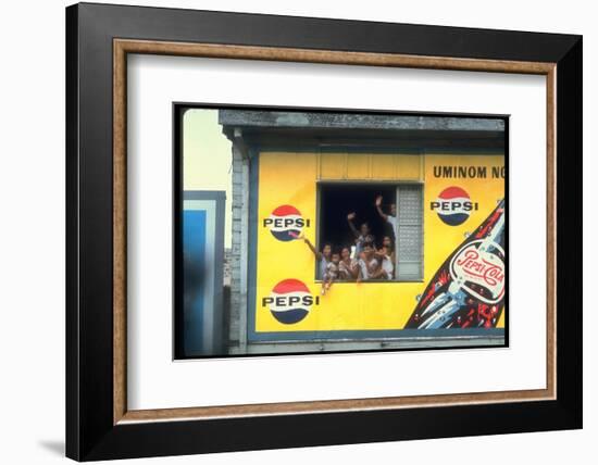 Large Billboard Painted on Side of Building Advertising Pepsi Cola, Manila, Philippines-Arthur Schatz-Framed Photographic Print