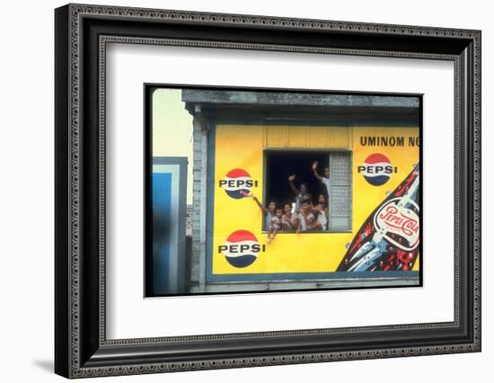 Large Billboard Painted on Side of Building Advertising Pepsi Cola, Manila, Philippines-Arthur Schatz-Framed Photographic Print