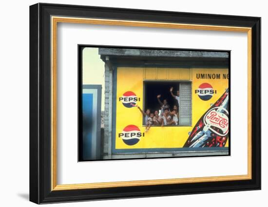 Large Billboard Painted on Side of Building Advertising Pepsi Cola, Manila, Philippines-Arthur Schatz-Framed Photographic Print