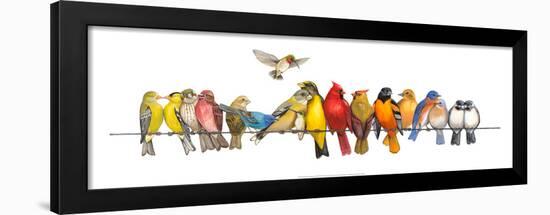 Large Bird Menagerie-Wendy Russell-Framed Art Print