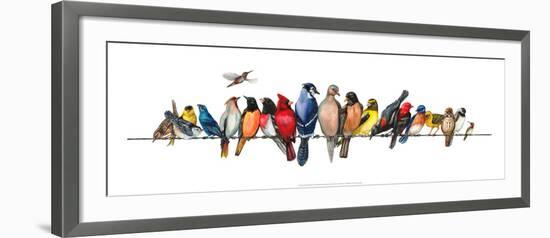 Large Bird Menagerie-Wendy Russell-Framed Art Print