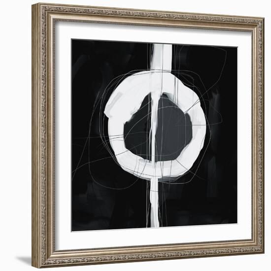 Large Black, White and Grey Abstract-Real Callahan-Framed Art Print
