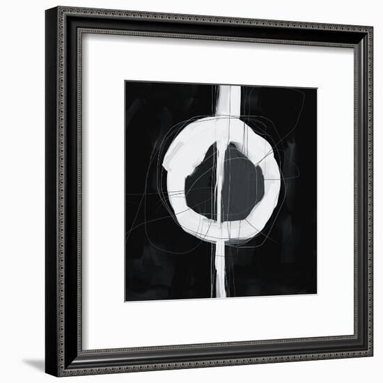 Large Black, White and Grey Abstract-Real Callahan-Framed Art Print