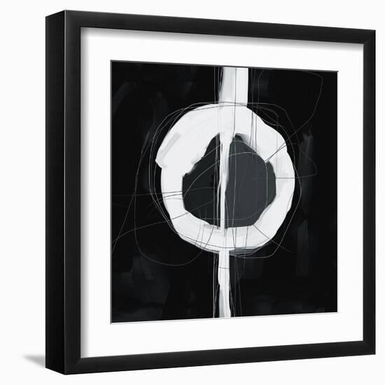 Large Black, White and Grey Abstract-Real Callahan-Framed Art Print