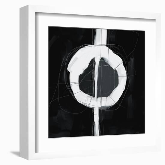 Large Black, White and Grey Abstract-Real Callahan-Framed Art Print