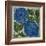 Large Blue Flower Watercolor Tile Design by William de Morgan-Stapleton Collection-Framed Giclee Print