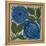 Large Blue Flower Watercolor Tile Design by William de Morgan-Stapleton Collection-Framed Premier Image Canvas