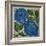 Large Blue Flower Watercolor Tile Design by William de Morgan-Stapleton Collection-Framed Giclee Print