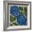 Large Blue Flower Watercolor Tile Design by William de Morgan-Stapleton Collection-Framed Giclee Print