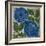 Large Blue Flower Watercolor Tile Design by William de Morgan-Stapleton Collection-Framed Giclee Print