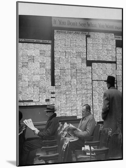 Large Board Containing Small Hand Written Pieces of Paper Announcing Various Jobs and the Salaries-Al Fenn-Mounted Photographic Print