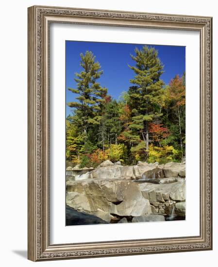 Large Boulders in the Swift River, Kancamagus Highway, New Hampshire, New England, USA-Amanda Hall-Framed Photographic Print