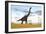 Large Brachiosaurus in a Grassy Field-null-Framed Art Print