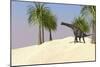 Large Brachiosaurus in a Tropical Environment-null-Mounted Art Print