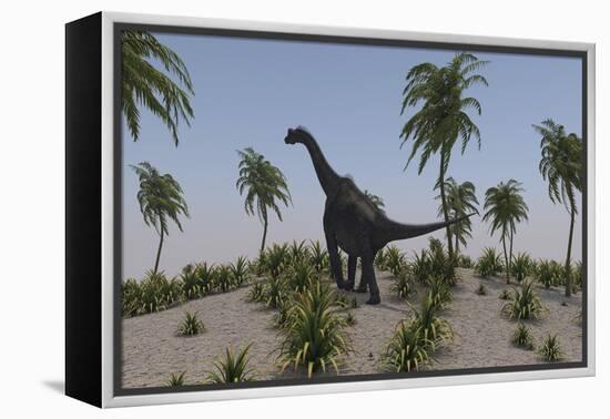 Large Brachiosaurus Roaming a Prehistoric Environment-null-Framed Stretched Canvas