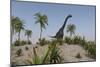 Large Brachiosaurus Roaming a Prehistoric Environment-null-Mounted Art Print