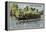 Large Central African War Canoe-null-Framed Premier Image Canvas