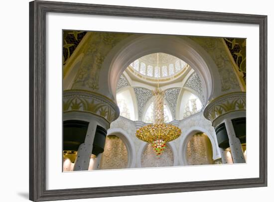 Large Chandelier in Sheikh Zayed Grand Mosque, Abu Dhabi, UAE-Bill Bachmann-Framed Photographic Print