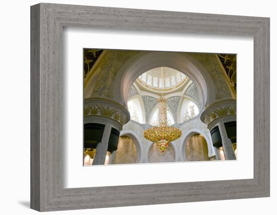 Large Chandelier in Sheikh Zayed Grand Mosque, Abu Dhabi, UAE-Bill Bachmann-Framed Photographic Print