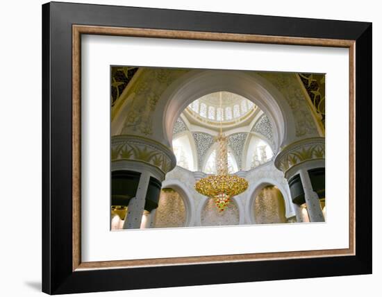 Large Chandelier in Sheikh Zayed Grand Mosque, Abu Dhabi, UAE-Bill Bachmann-Framed Photographic Print