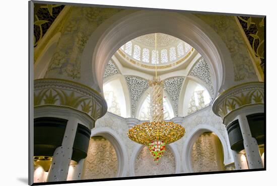 Large Chandelier in Sheikh Zayed Grand Mosque, Abu Dhabi, UAE-Bill Bachmann-Mounted Photographic Print