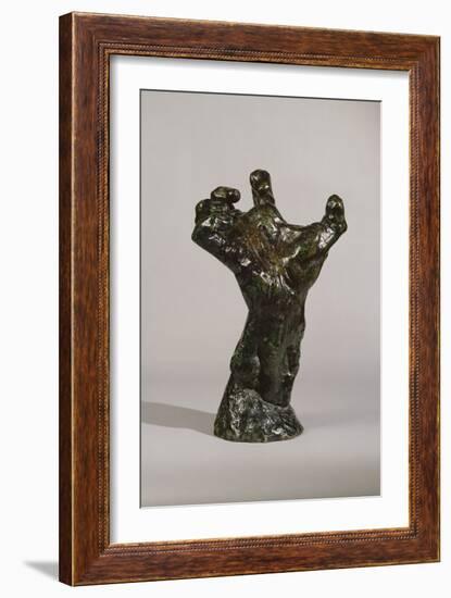 Large Clenched Hand, 1885 (Bronze and Green Patina) (See also 405998)-Auguste Rodin-Framed Giclee Print