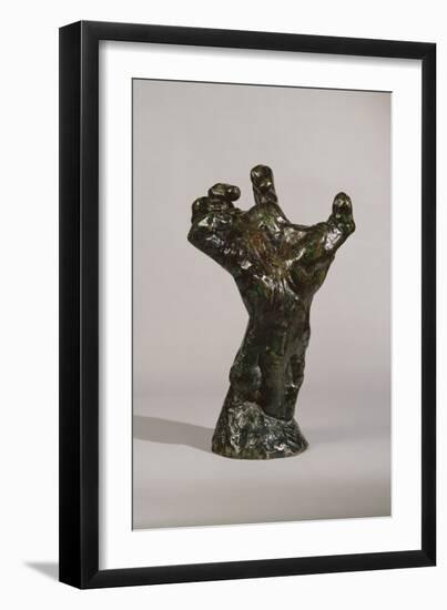 Large Clenched Hand, 1885 (Bronze and Green Patina) (See also 405998)-Auguste Rodin-Framed Giclee Print