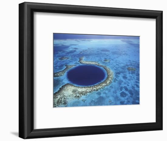 Large Coral Reefs off the Coast of Belize-Greg Johnston-Framed Photographic Print