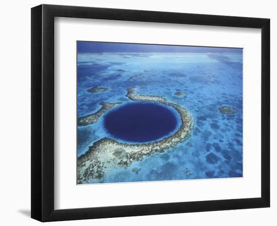 Large Coral Reefs off the Coast of Belize-Greg Johnston-Framed Photographic Print