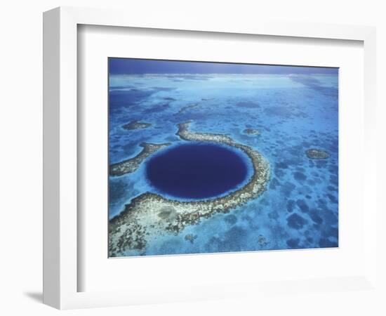 Large Coral Reefs off the Coast of Belize-Greg Johnston-Framed Photographic Print