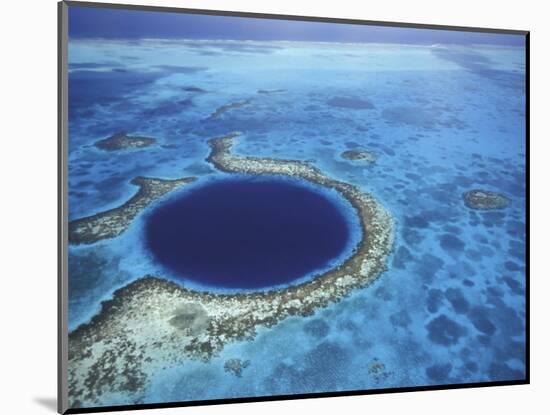 Large Coral Reefs off the Coast of Belize-Greg Johnston-Mounted Photographic Print