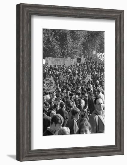 Large crowd demonstrate against the Vietnam war in Washington, D.C., 21 Oct. 1967-Warren K. Leffler-Framed Photographic Print