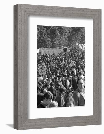 Large crowd demonstrate against the Vietnam war in Washington, D.C., 21 Oct. 1967-Warren K. Leffler-Framed Photographic Print