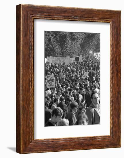 Large crowd demonstrate against the Vietnam war in Washington, D.C., 21 Oct. 1967-Warren K. Leffler-Framed Photographic Print