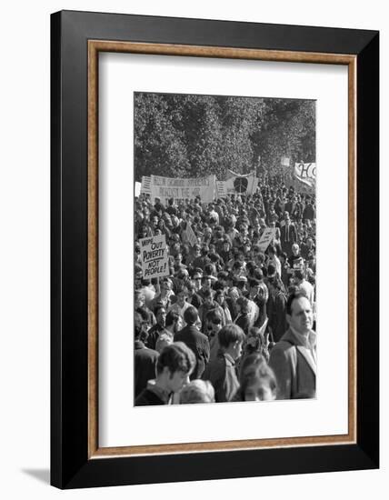 Large crowd demonstrate against the Vietnam war in Washington, D.C., 21 Oct. 1967-Warren K. Leffler-Framed Photographic Print