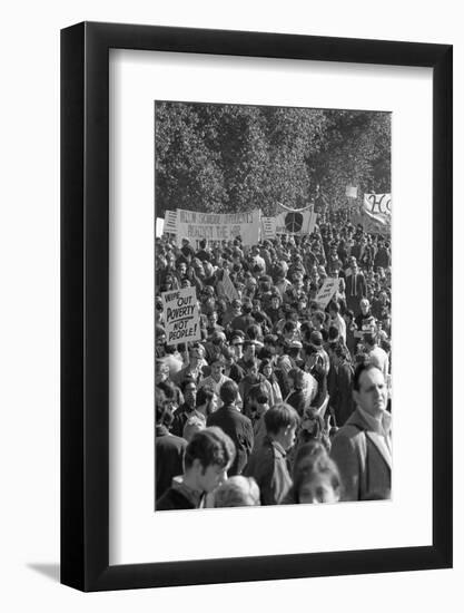 Large crowd demonstrate against the Vietnam war in Washington, D.C., 21 Oct. 1967-Warren K. Leffler-Framed Photographic Print