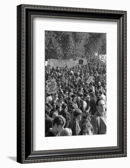 Large crowd demonstrate against the Vietnam war in Washington, D.C., 21 Oct. 1967-Warren K. Leffler-Framed Photographic Print