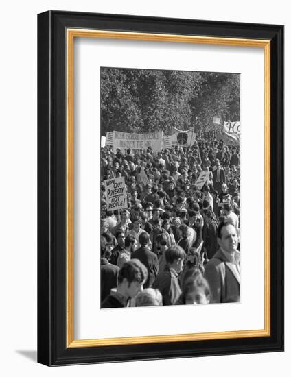 Large crowd demonstrate against the Vietnam war in Washington, D.C., 21 Oct. 1967-Warren K. Leffler-Framed Photographic Print