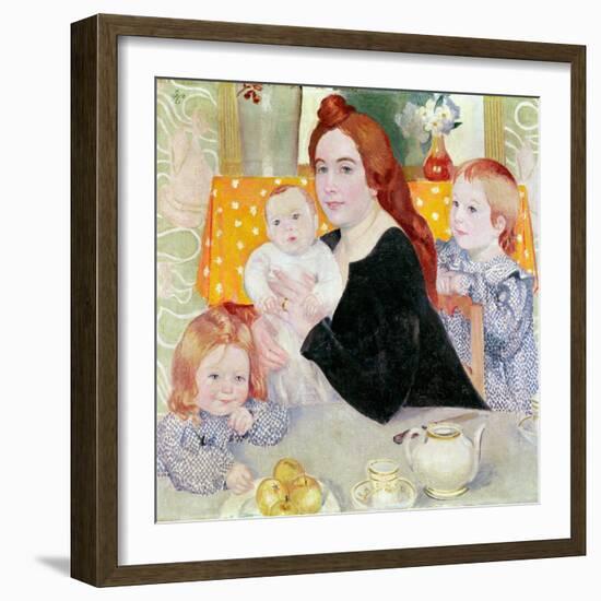 Large Family Portrait in Blue and Yellow, 1902-Maurice Denis-Framed Giclee Print