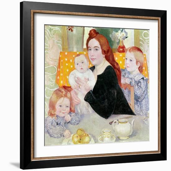 Large Family Portrait in Blue and Yellow, 1902-Maurice Denis-Framed Giclee Print