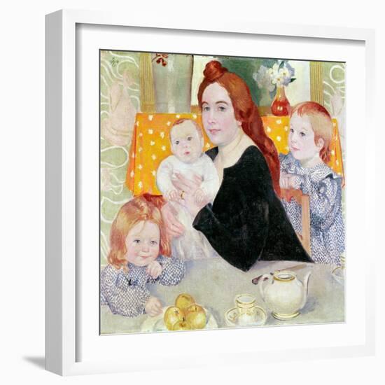 Large Family Portrait in Blue and Yellow, 1902-Maurice Denis-Framed Giclee Print