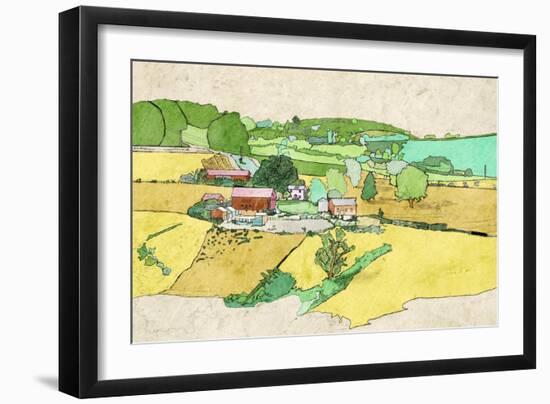 Large Farm-Ynon Mabat-Framed Art Print