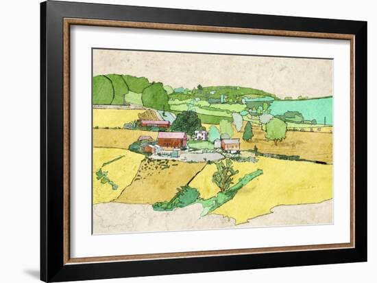 Large Farm-Ynon Mabat-Framed Art Print