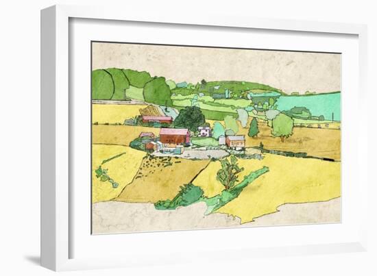 Large Farm-Ynon Mabat-Framed Art Print