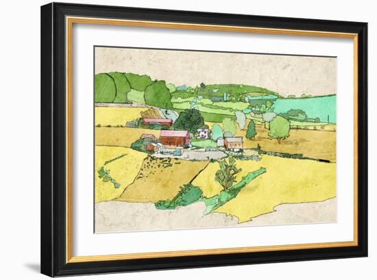 Large Farm-Ynon Mabat-Framed Art Print
