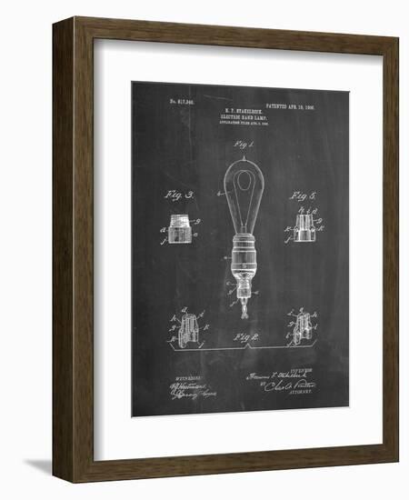 Large Filament Light Bulb Patent-Cole Borders-Framed Premium Giclee Print