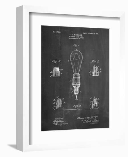 Large Filament Light Bulb Patent-Cole Borders-Framed Premium Giclee Print