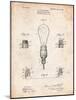 Large Filament Light Bulb Patent-Cole Borders-Mounted Art Print