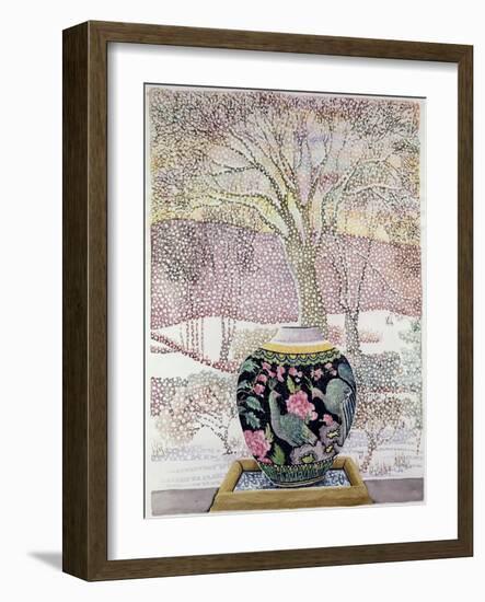 Large Ginger Jar in Snowstorm-Lillian Delevoryas-Framed Giclee Print