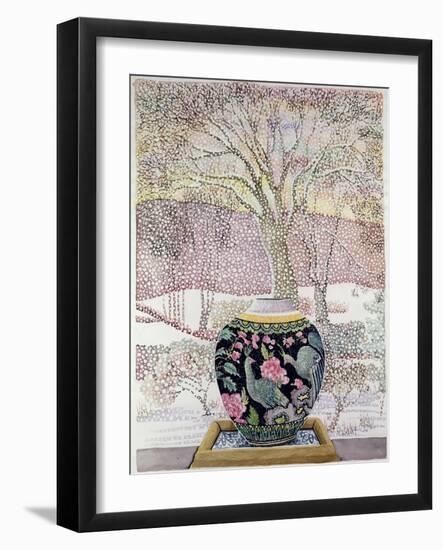 Large Ginger Jar in Snowstorm-Lillian Delevoryas-Framed Giclee Print